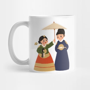 Under the queens umbrella | Morcaworks Mug